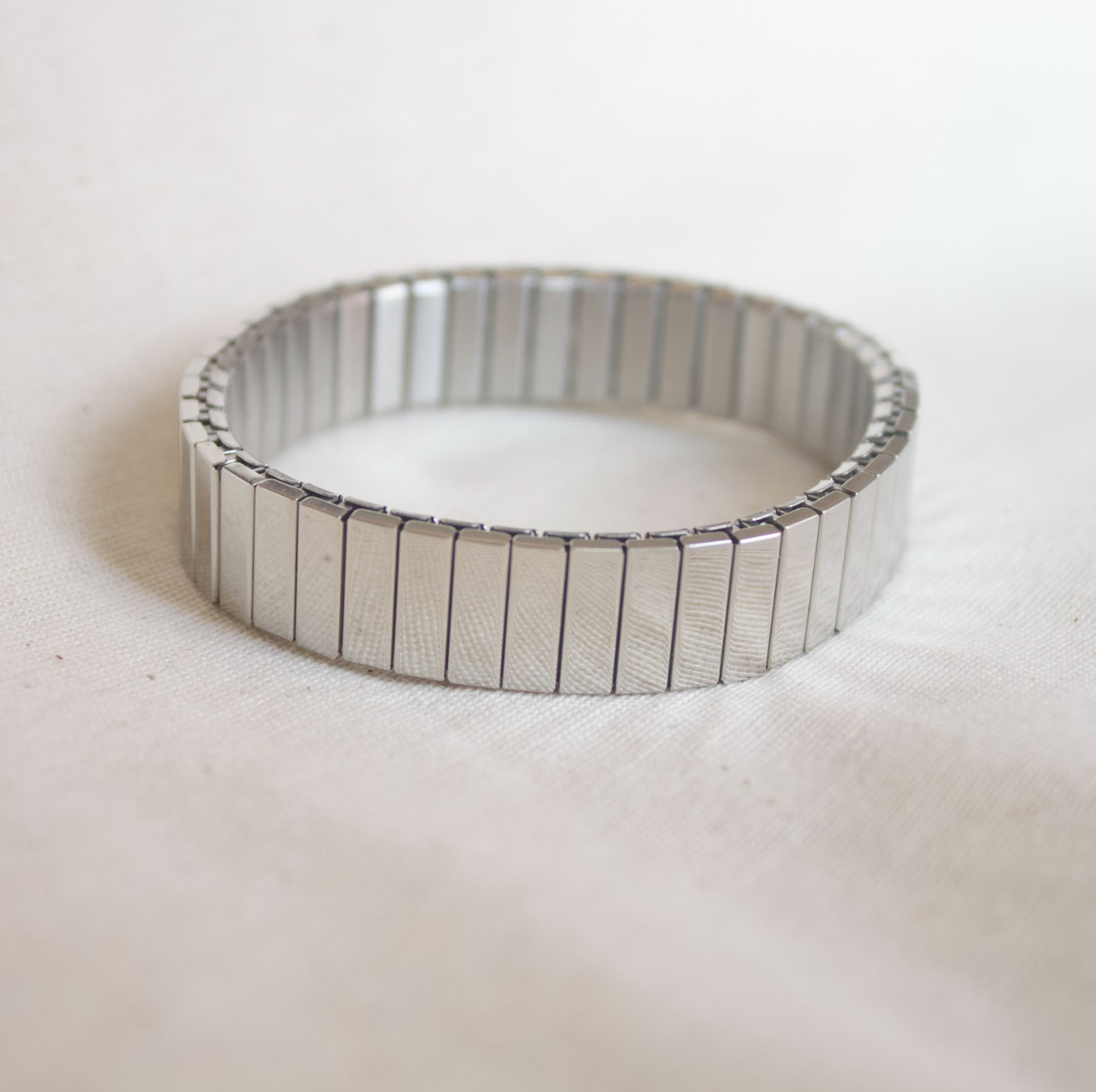 Pulsera chunky lisa plateada