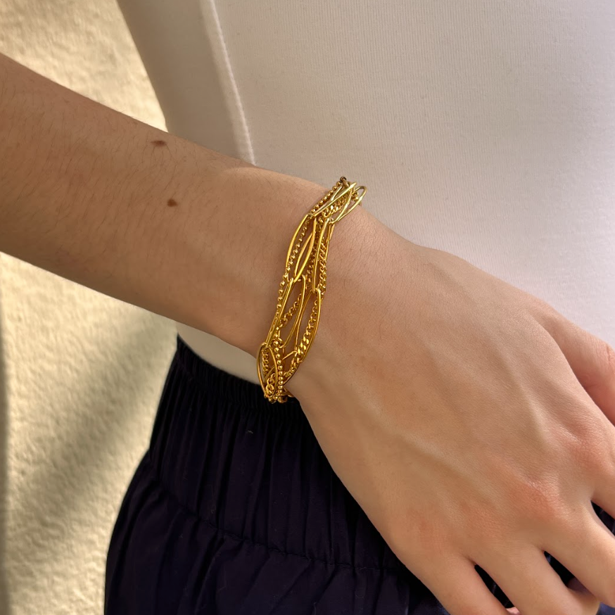 Pulsera chunky dorada