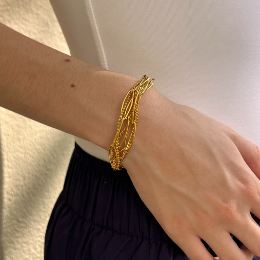 Pulsera chunky dorada