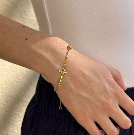 Pulsera cadena dije cruz
