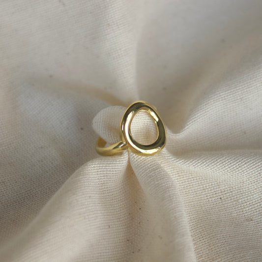 Anillo circulo dorado