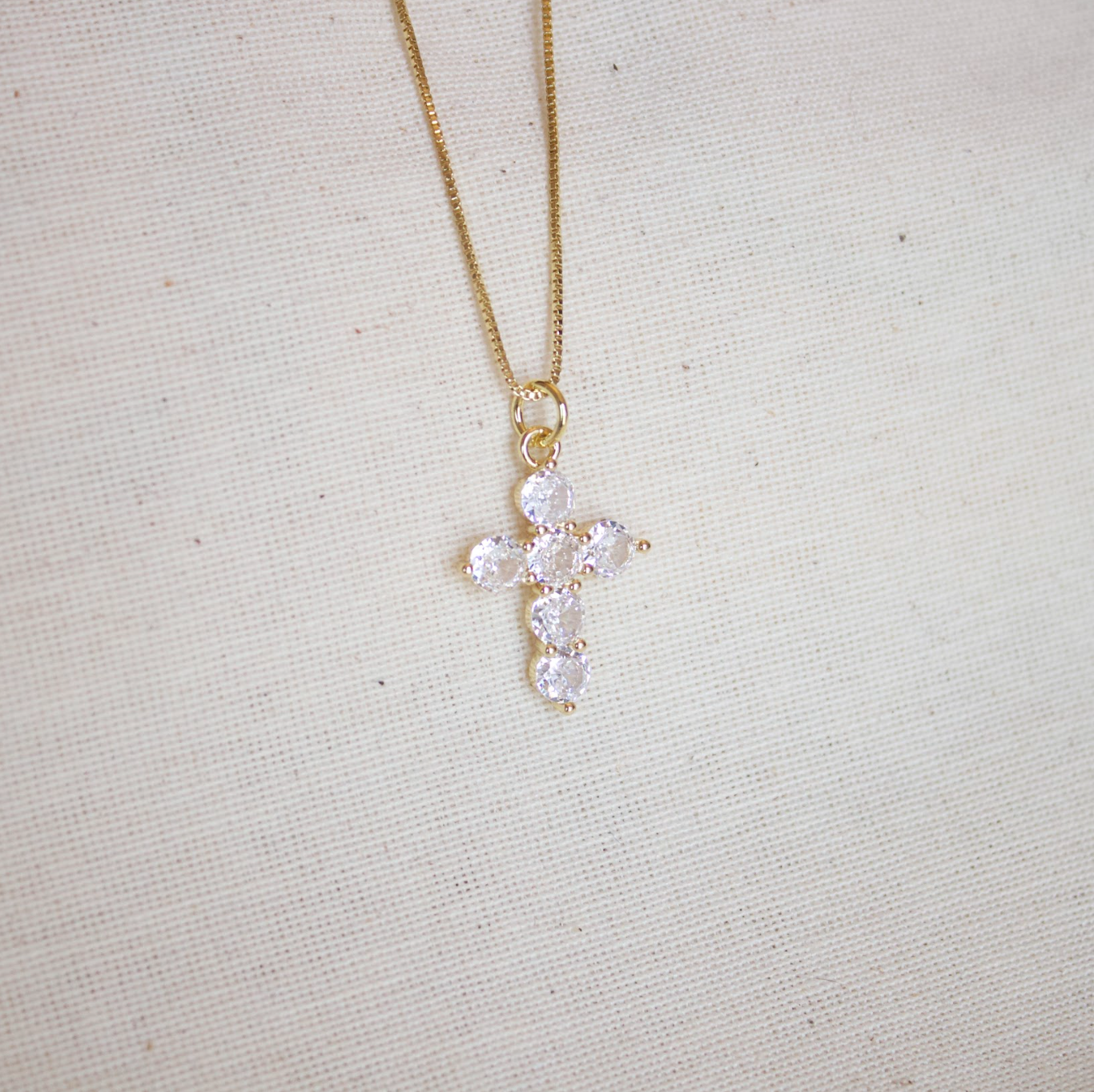 Collar dije cruz circonia