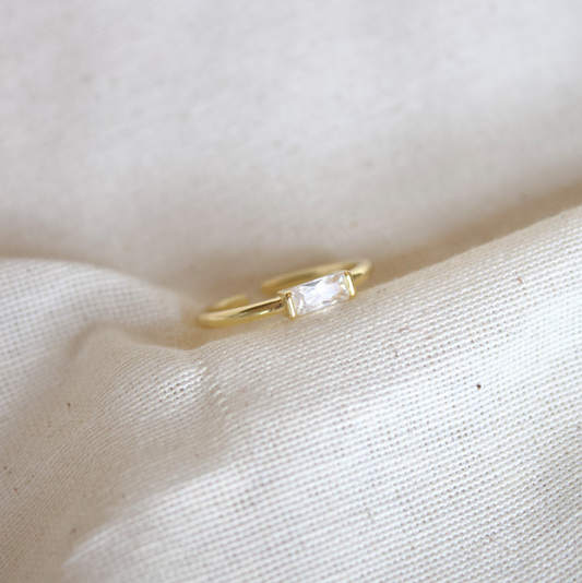 Anillo con piedra circonia mini