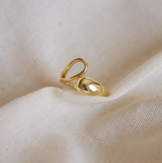 Anillo dos gotas irregular