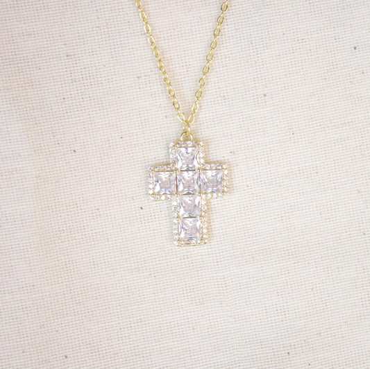 Collar dije cruz con circonia
