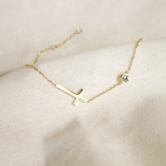 Pulsera cadena dije cruz