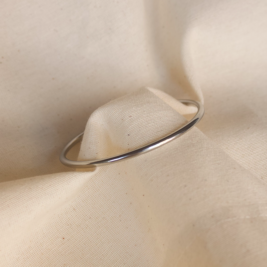 Brazalete liso plateado