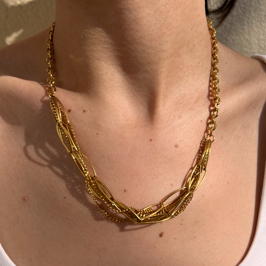 Collar chunky dorado