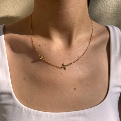 Collar cadena dije cruz